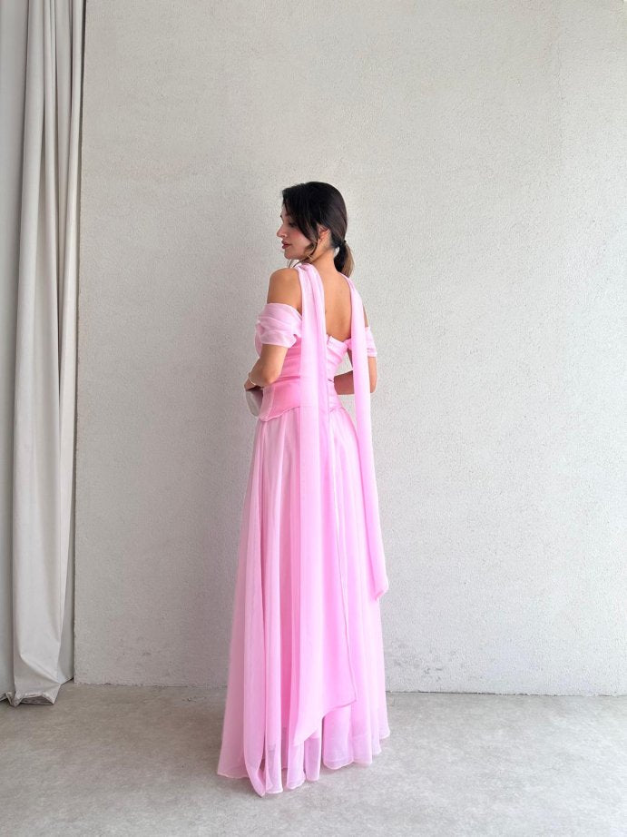 فستان مكسي زهري - KP2221