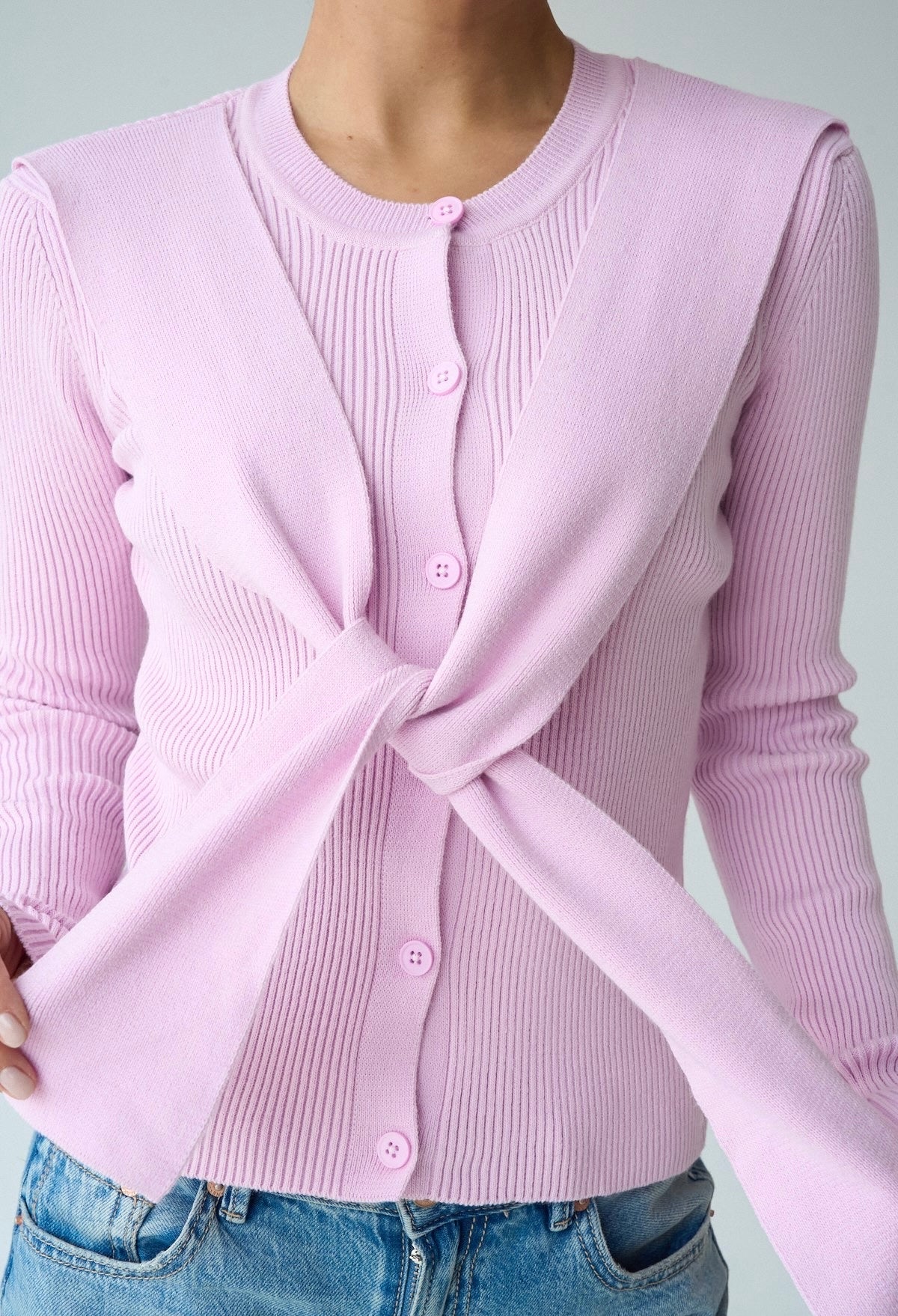 جرزة بأزرار مع لفحة زهري - KP4256