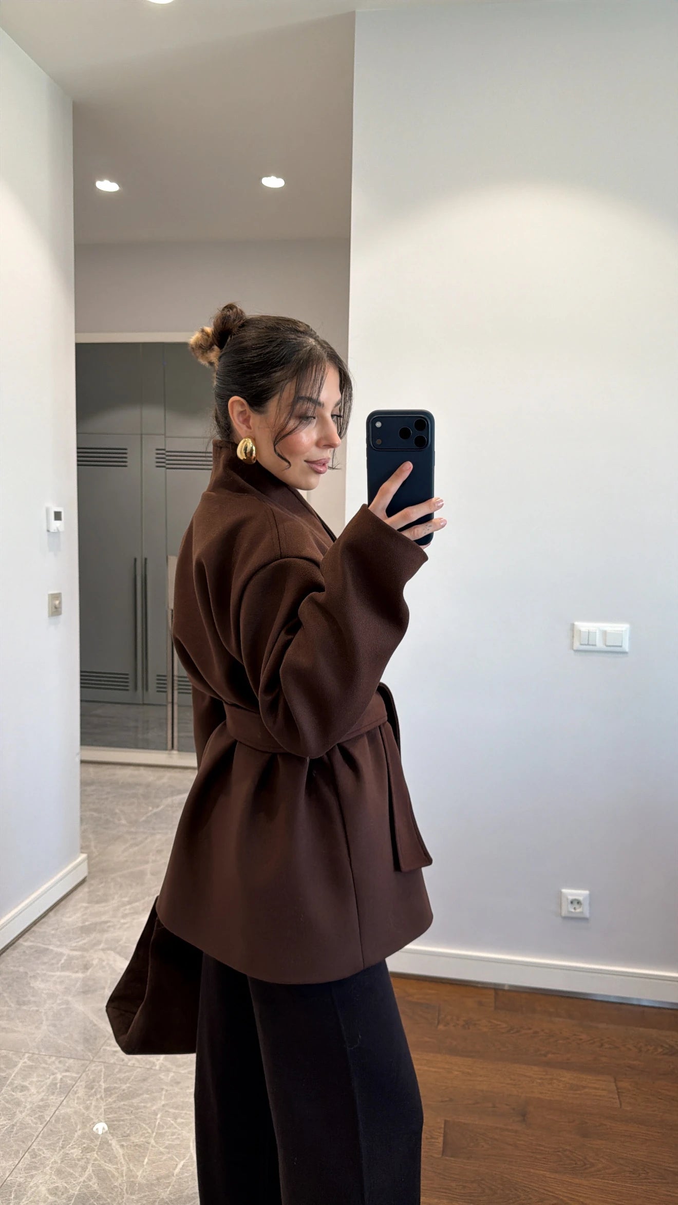 جكيت ربط بني - KP7092