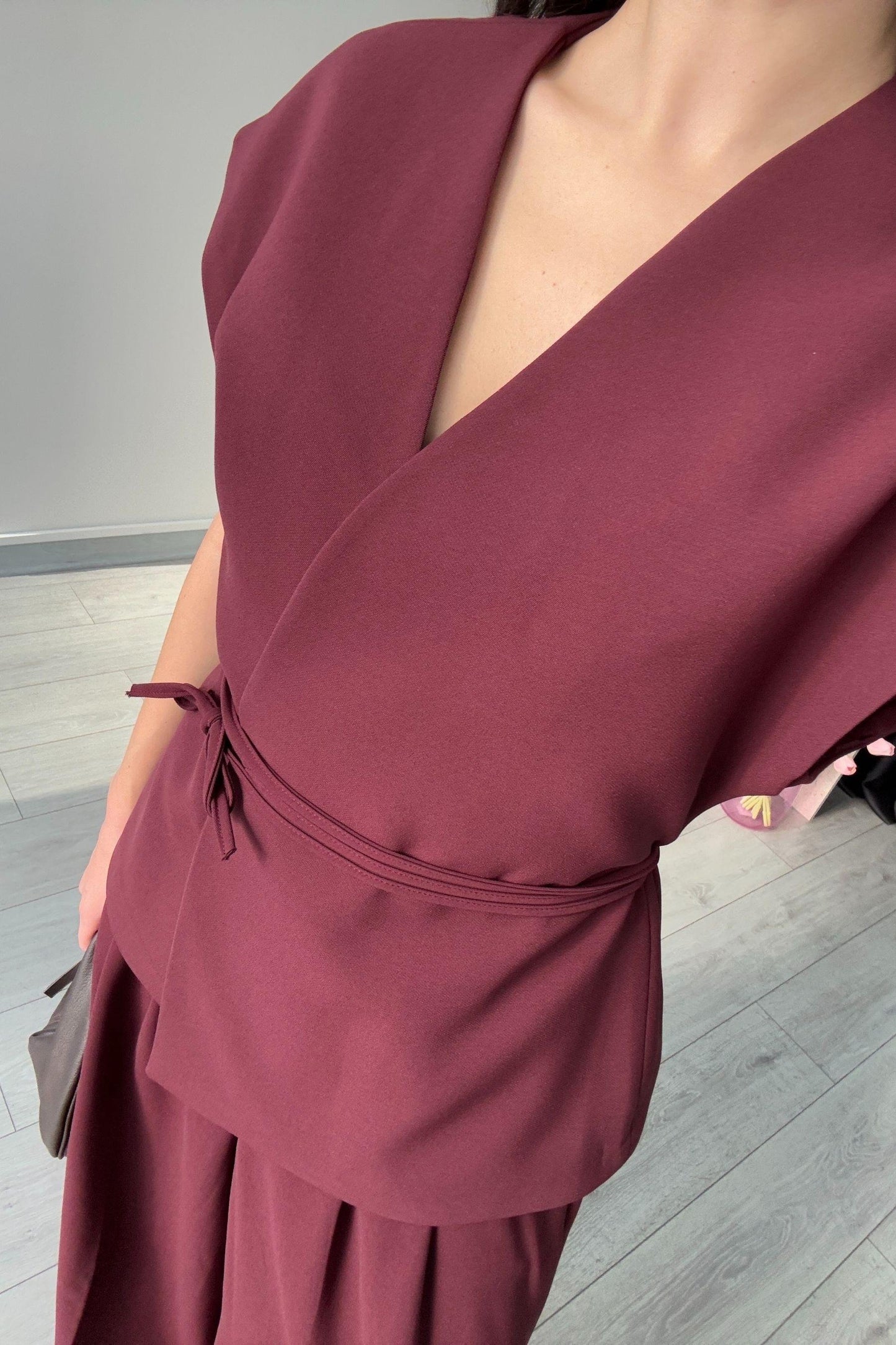 طقم كيمونو خمري - KP1190