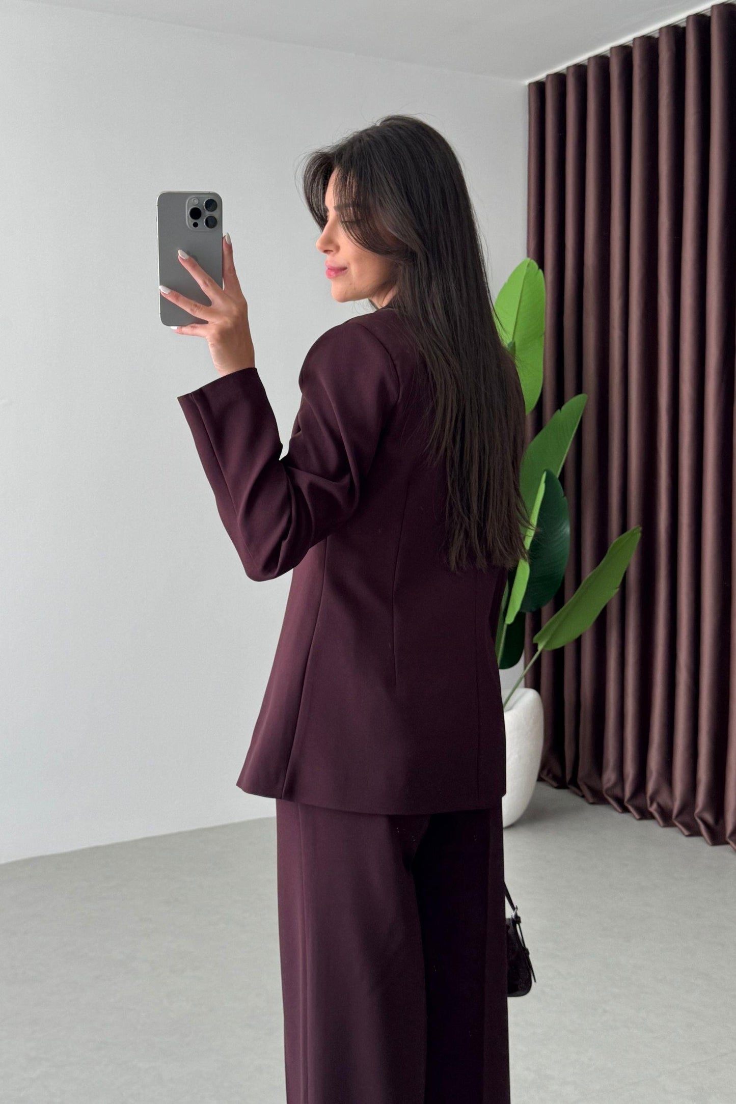 طقم رسمي عنابي - KP1403