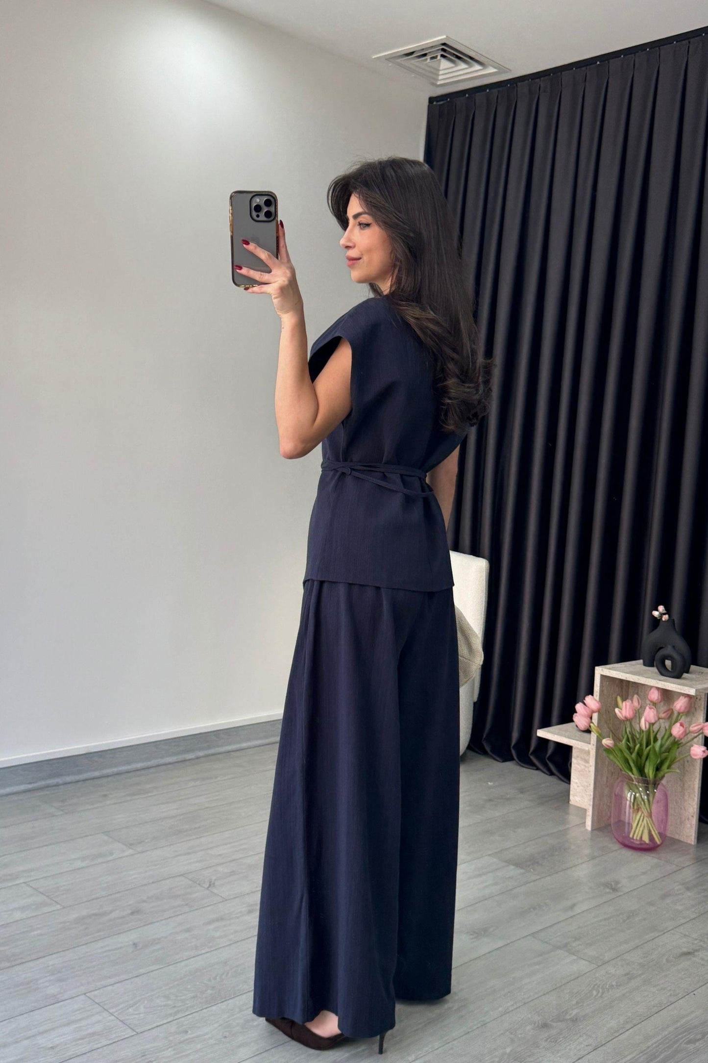 طقم كيمونو كحلي - KP1202