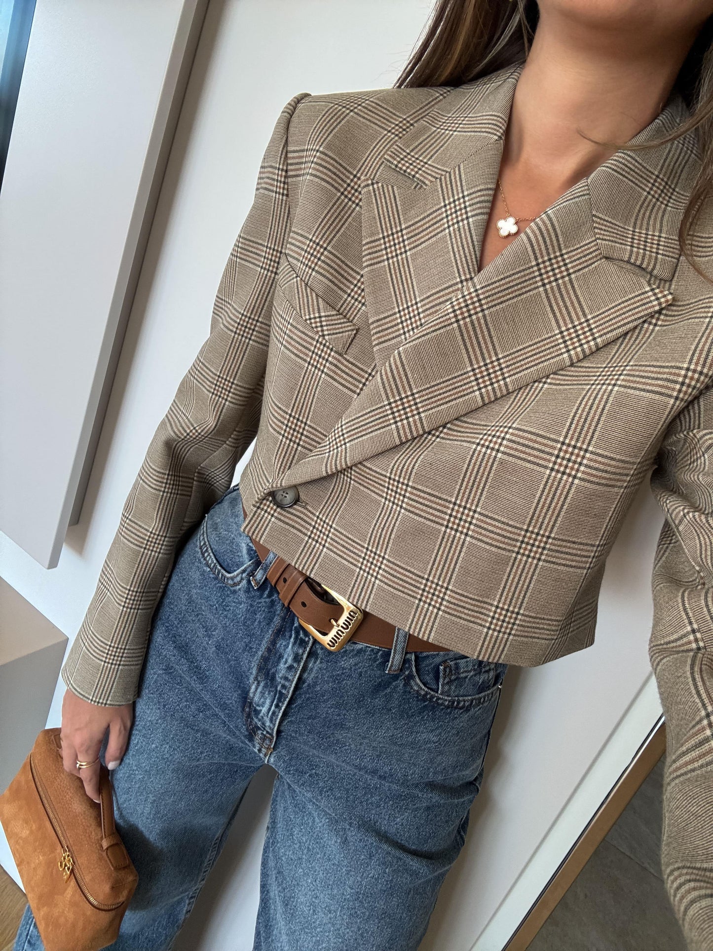 بليزر قصير كاروهات - KP7084