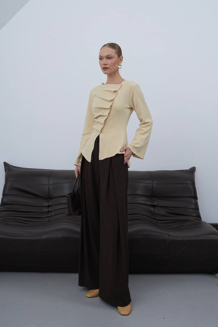 بلوزة بأزرار اصفر - KP4674