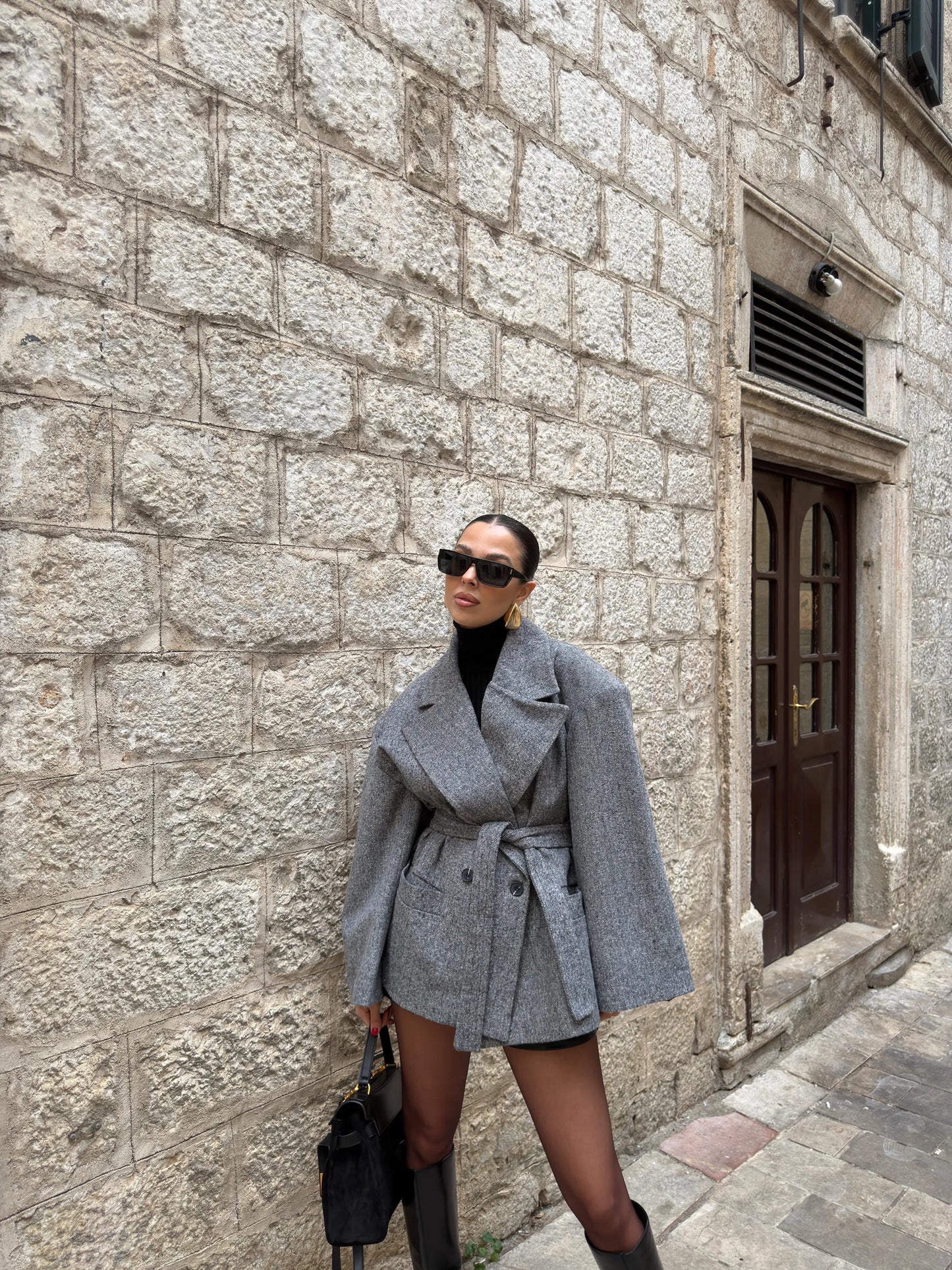 جكيت سكني بحزام - KP7170