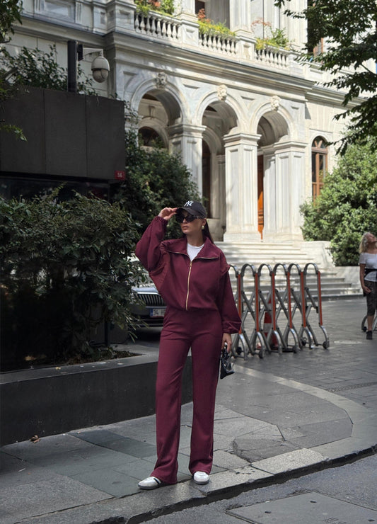 طقم تريننج خمري - KP1390