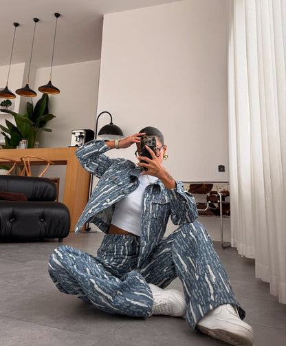 طقم جينز ملون - KP1387