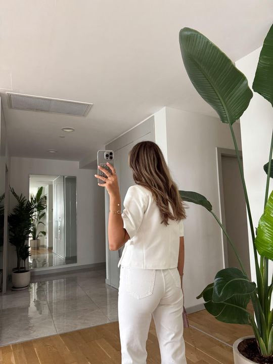 بلوزة بشبر ابيض - KP4221