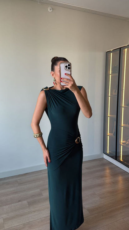 فستان لايكرا زيتي - KP2207