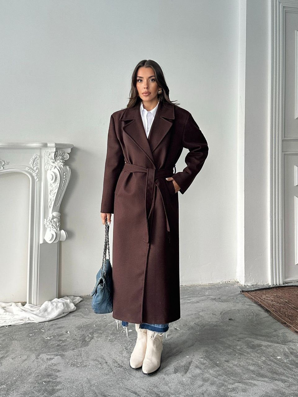 جكيت بحزام بني - KP7095