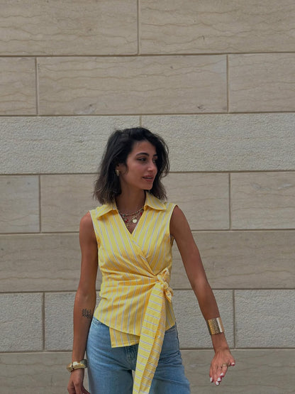 قميص مخطط اصفر - KP4215