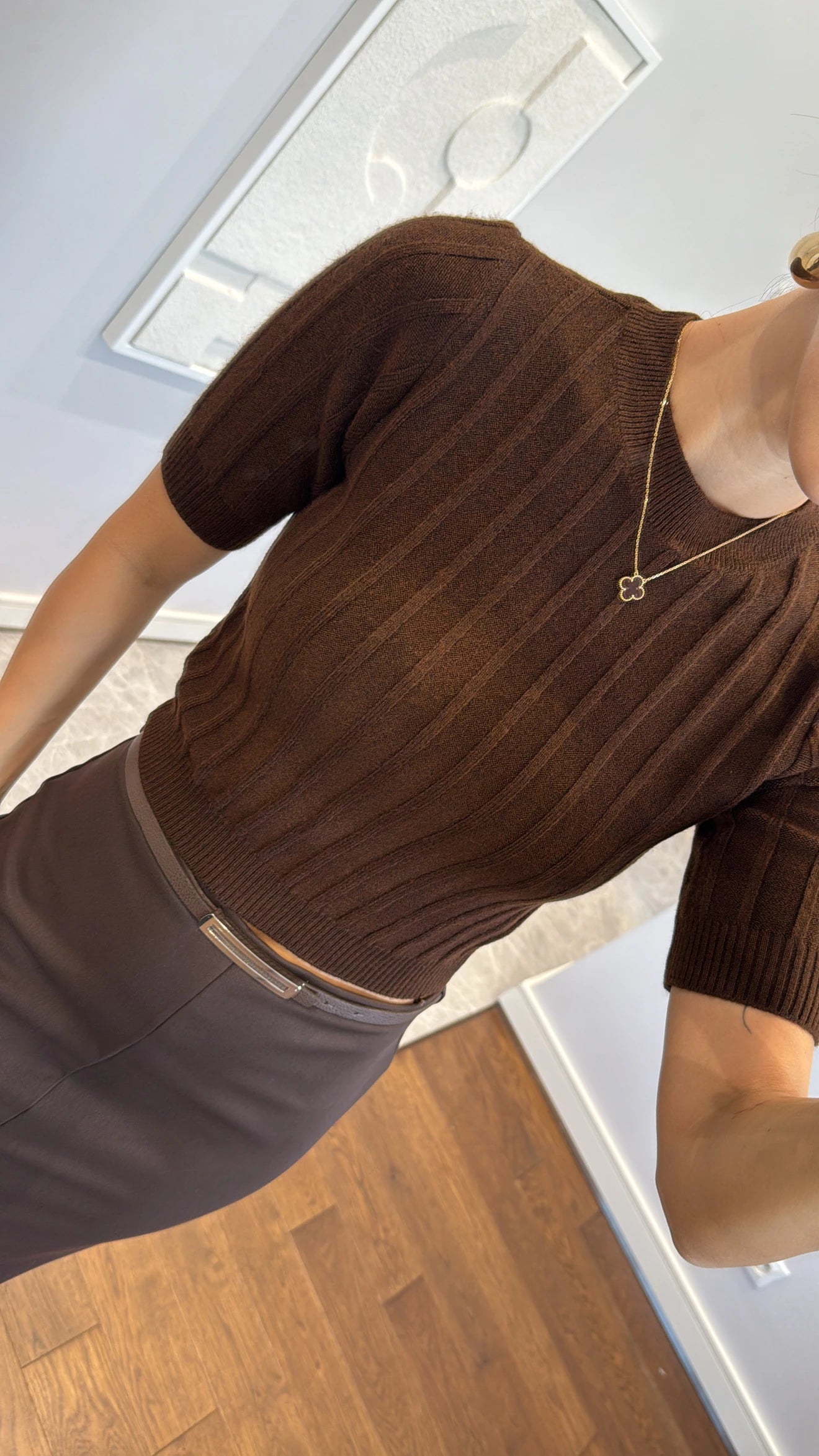 بلوزة بني - KP4237