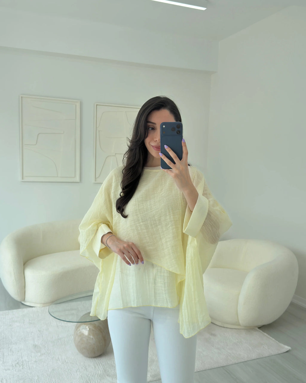 بلوزة طبقات اصفر - KP4543