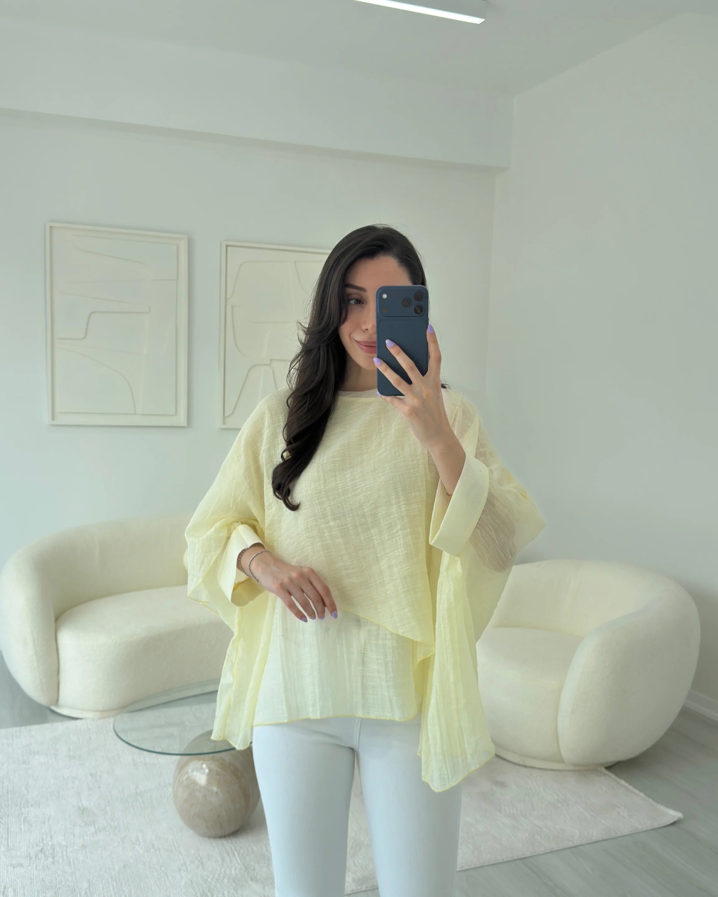 بلوزة طبقات اصفر - KP4543