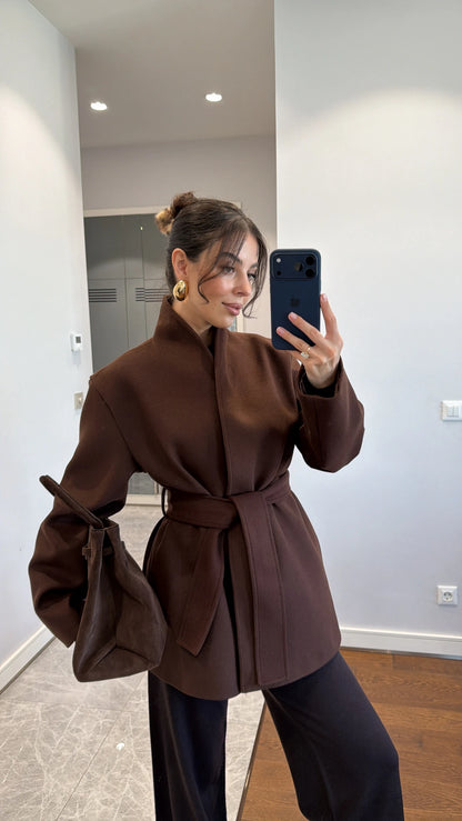 جكيت ربط بني - KP7092