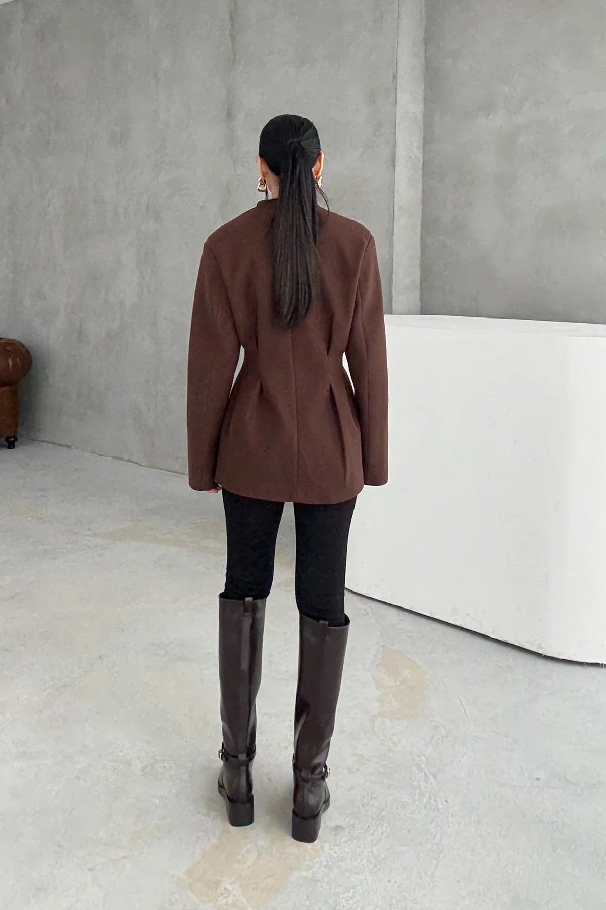 جكيت بني بأزرار - KP7147