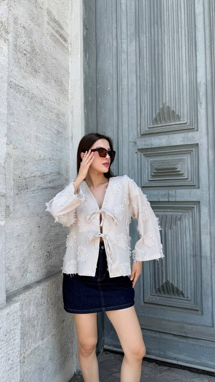 بلوزة ربط بيج - KP4225