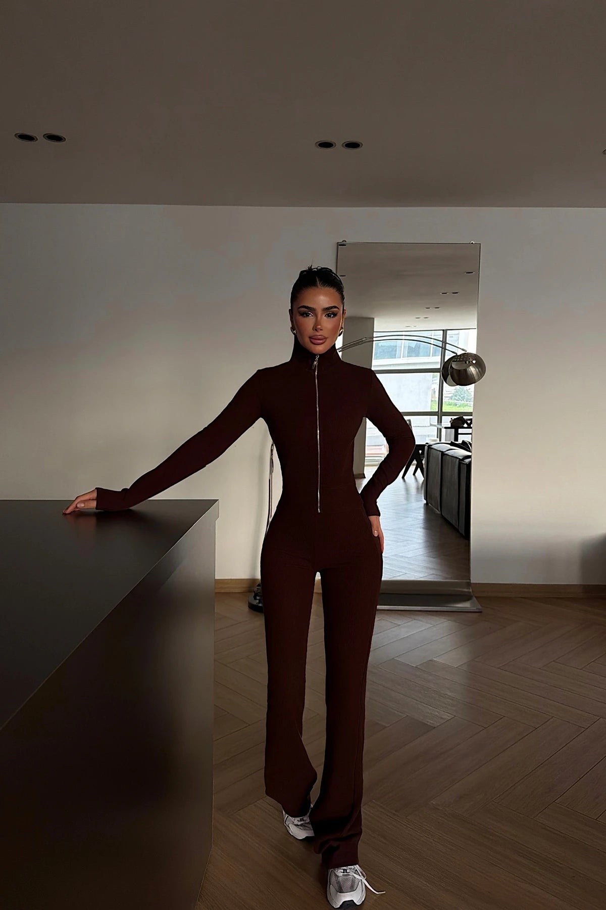 طقم جكيت مع بنطلون بني - KP1502