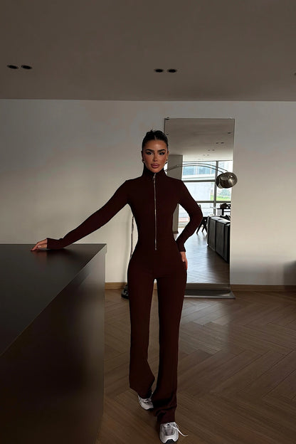 طقم جكيت مع بنطلون بني - KP1502