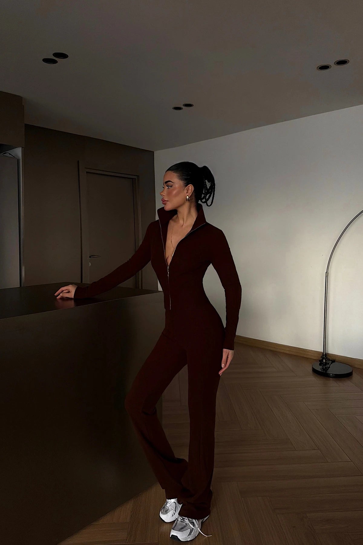 طقم جكيت مع بنطلون بني - KP1502