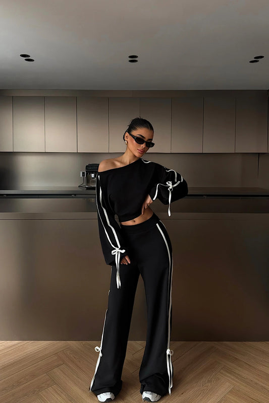 طقم اسود شبر - KP1503