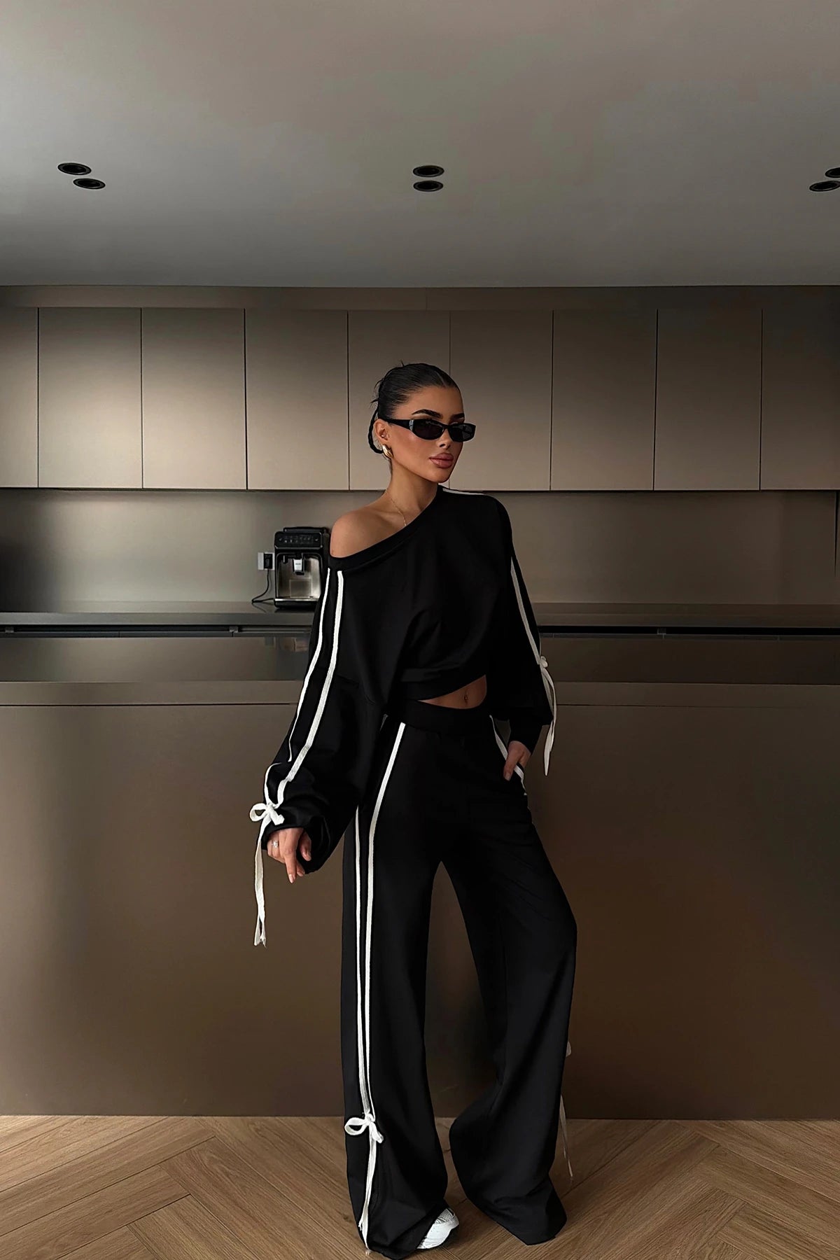 طقم اسود شبر - KP1503