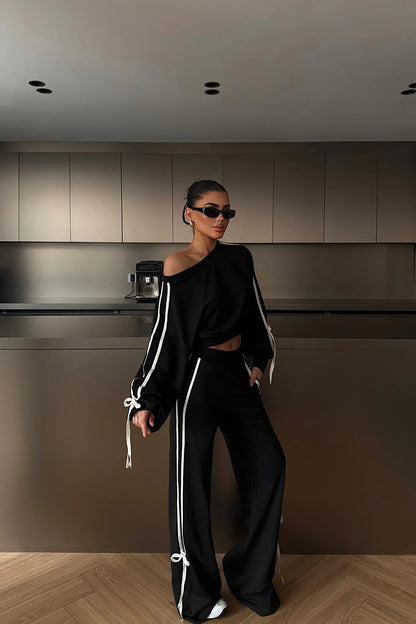 طقم اسود شبر - KP1503