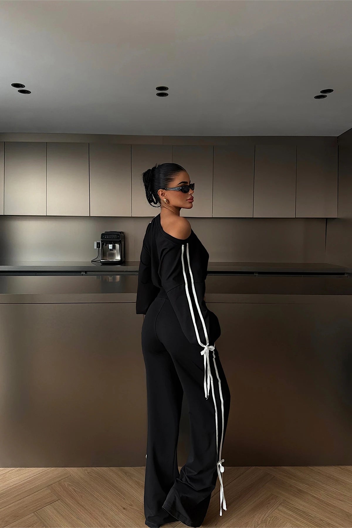 طقم اسود شبر - KP1503