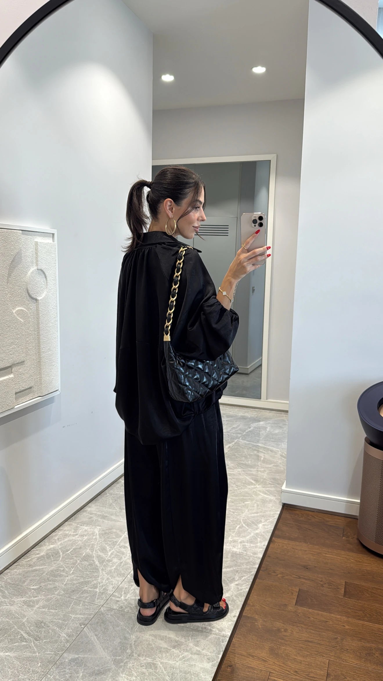 طقم اسود ستان جكيت مع بنطلون - KP1430