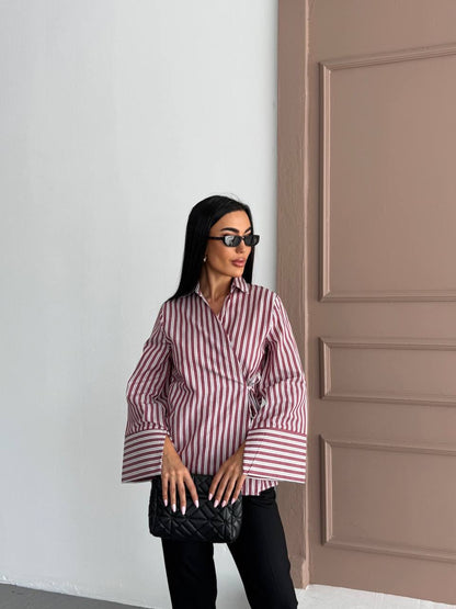 قميص مخطط كرميدي - KP4219