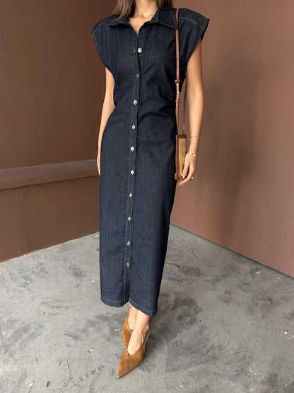 فستان جينز بأزرار - KP2198