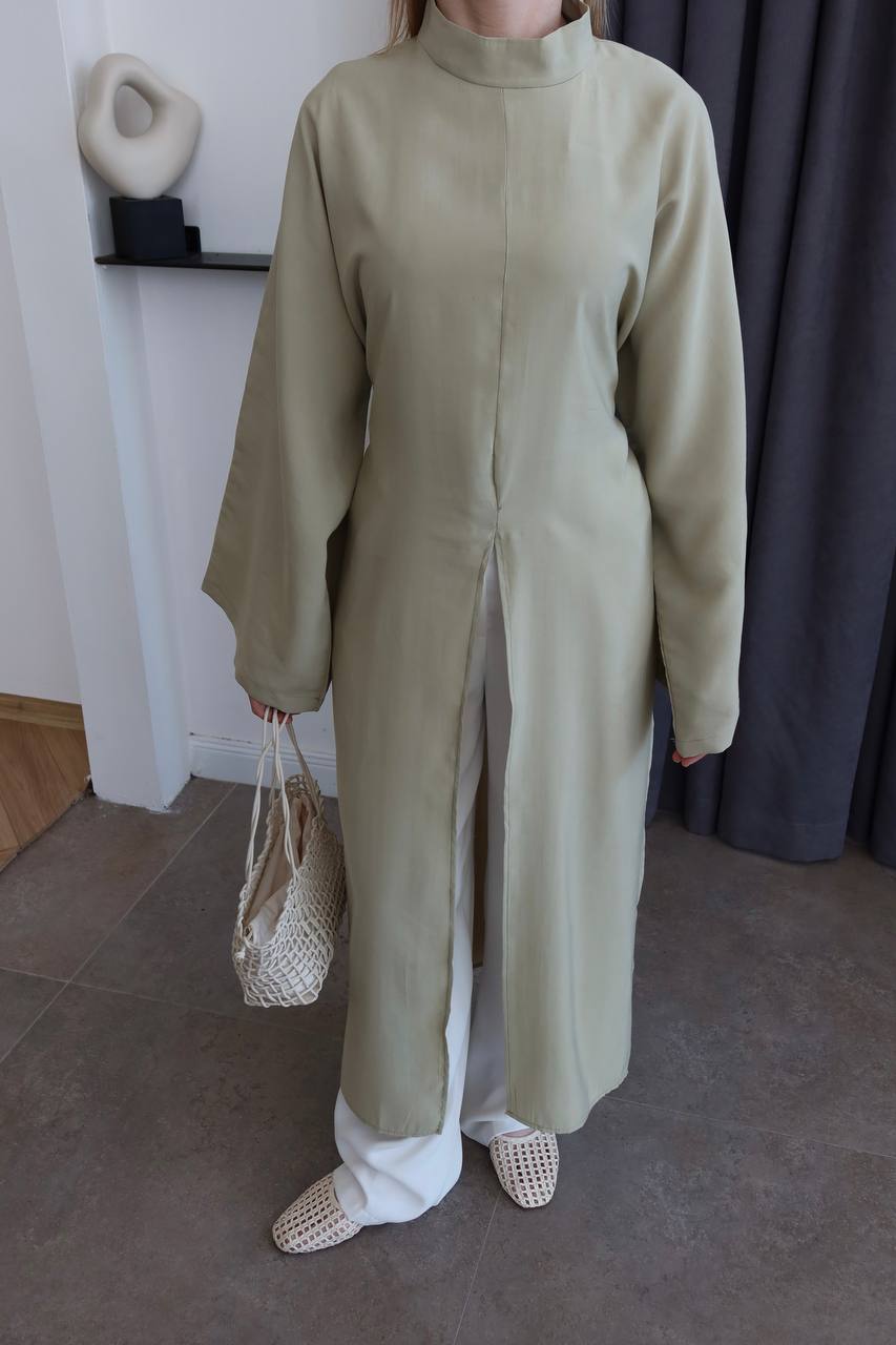 بلوزة طويلة اخضر - KP4553