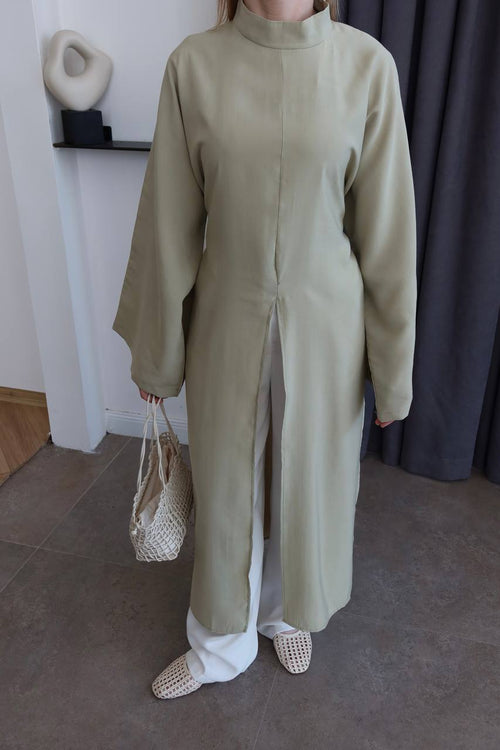 بلوزة طويلة اخضر - KP4553