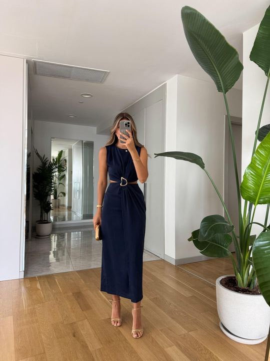 فستان كحلي - KP2164