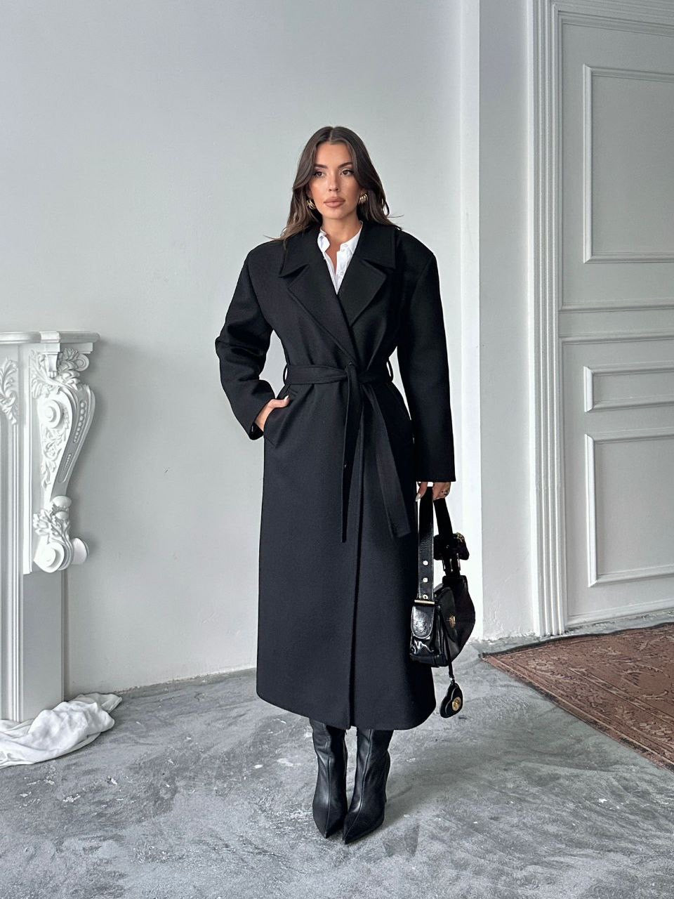 جكيت بحزام اسود - KP7095