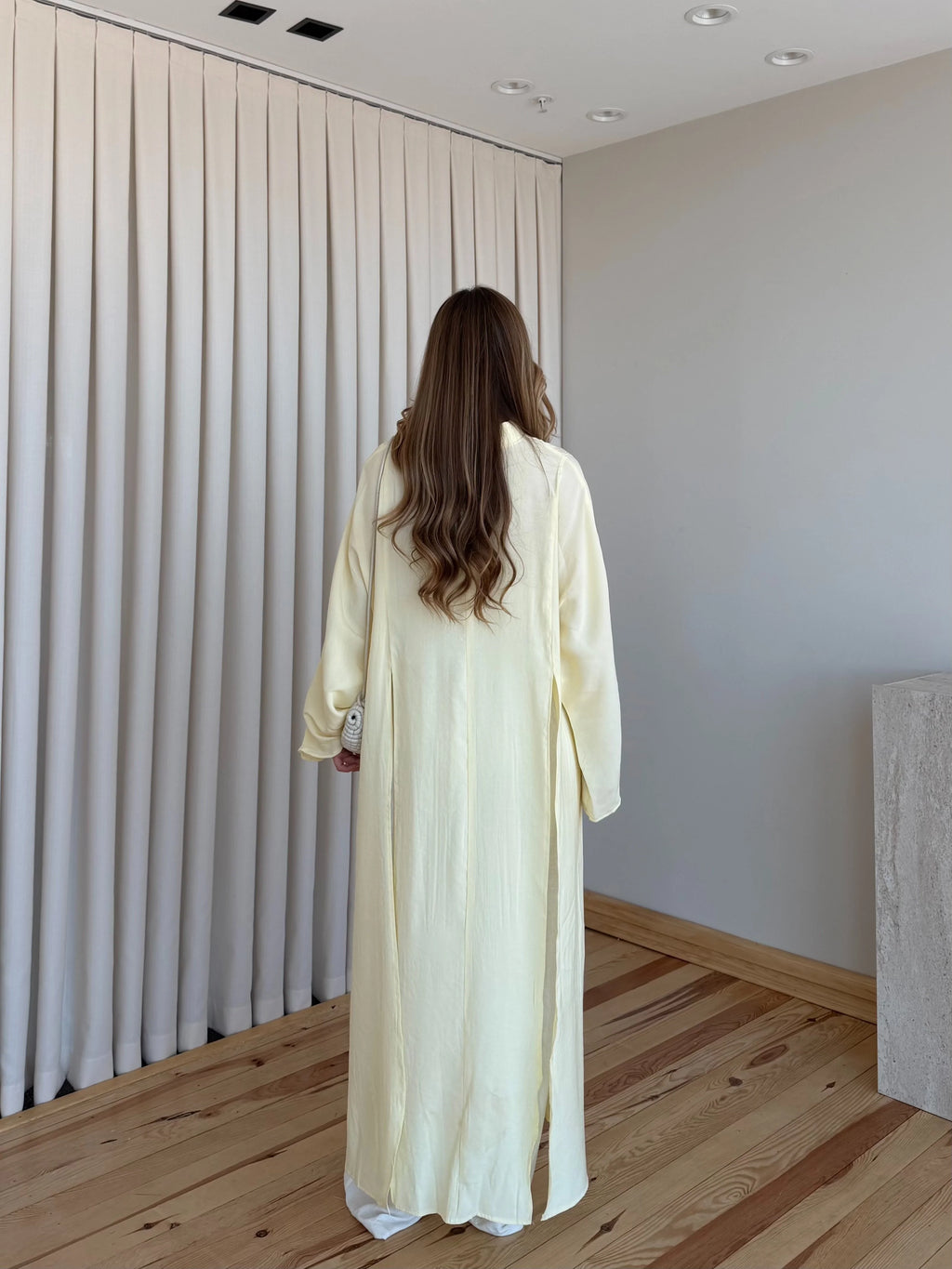 بلوزة طويلة اصفر - KP4517