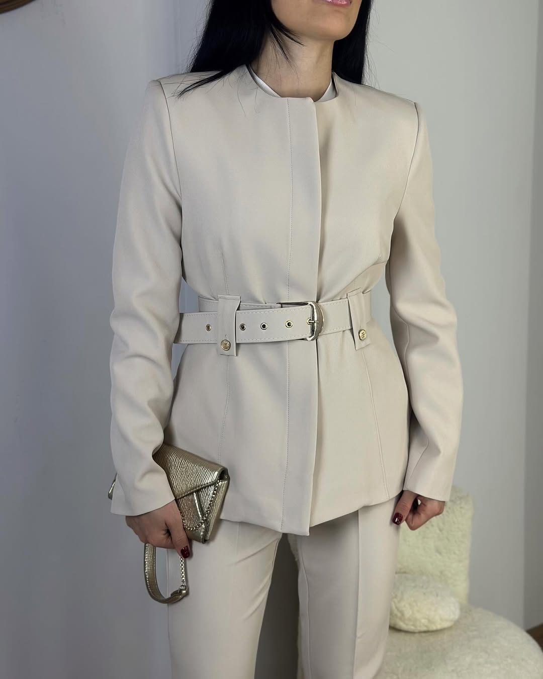 طقم رسمي بيج - KP1196