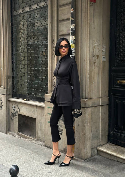 قميص اسود - KP4357