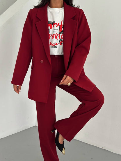 طقم رسمي خمري - KP1178