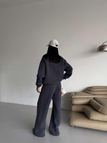 طقم بولو رمادي - KP1382