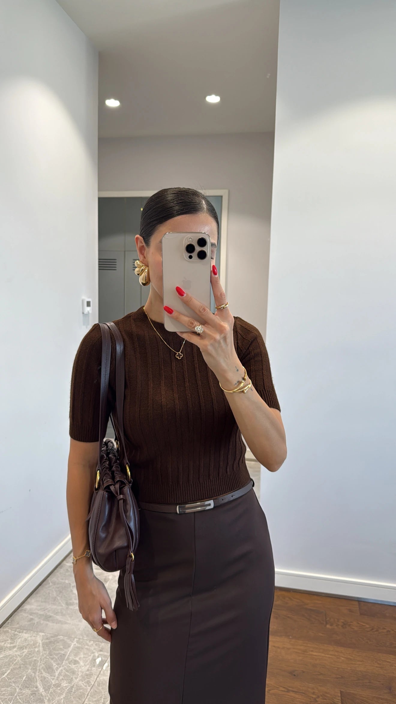 بلوزة بني - KP4237