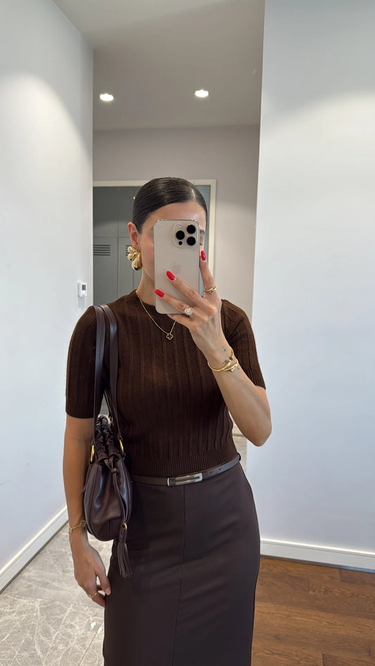 بلوزة بني - KP4237