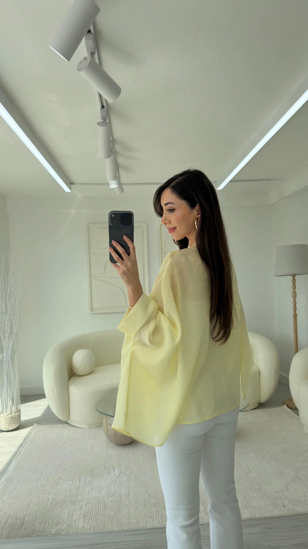 بلوزة فلو اصفر - KP4434