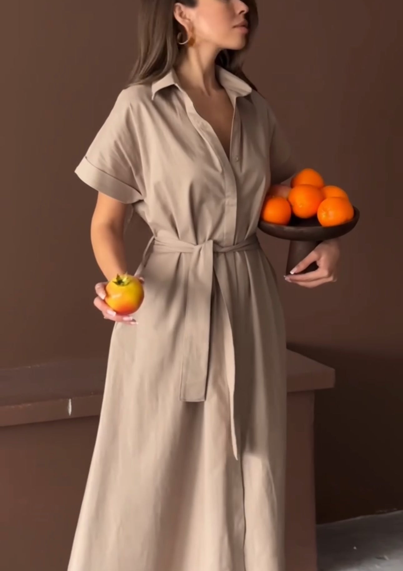 فستان بيج - KP2145