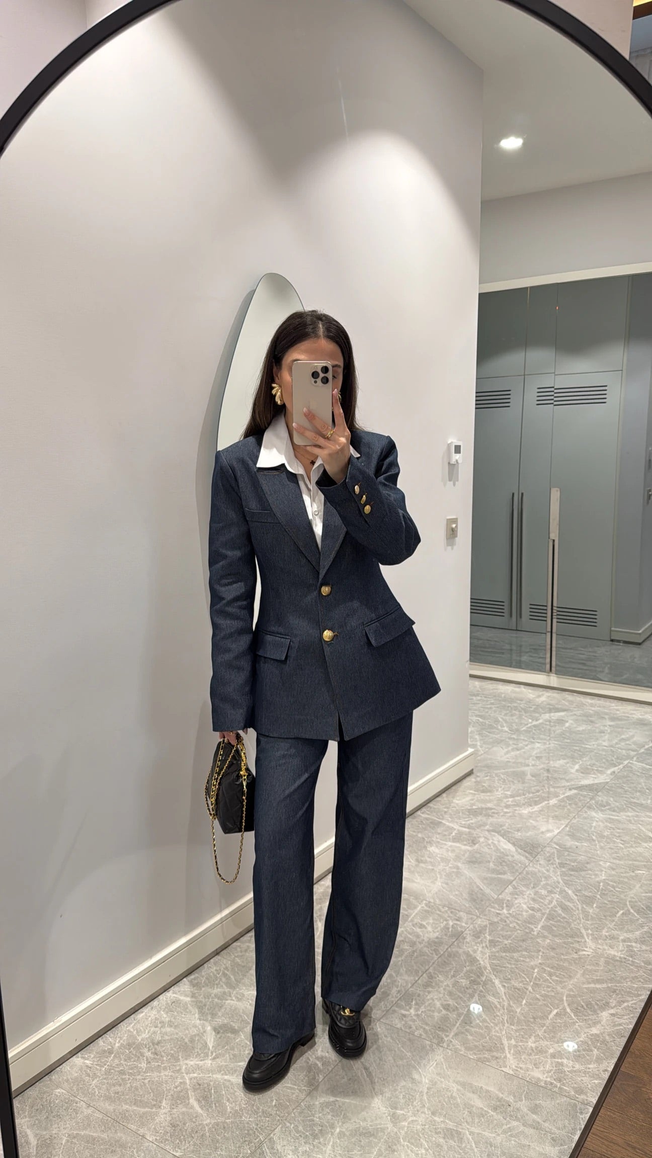 طقم بليزر مع بنطلون جينز - KP1370