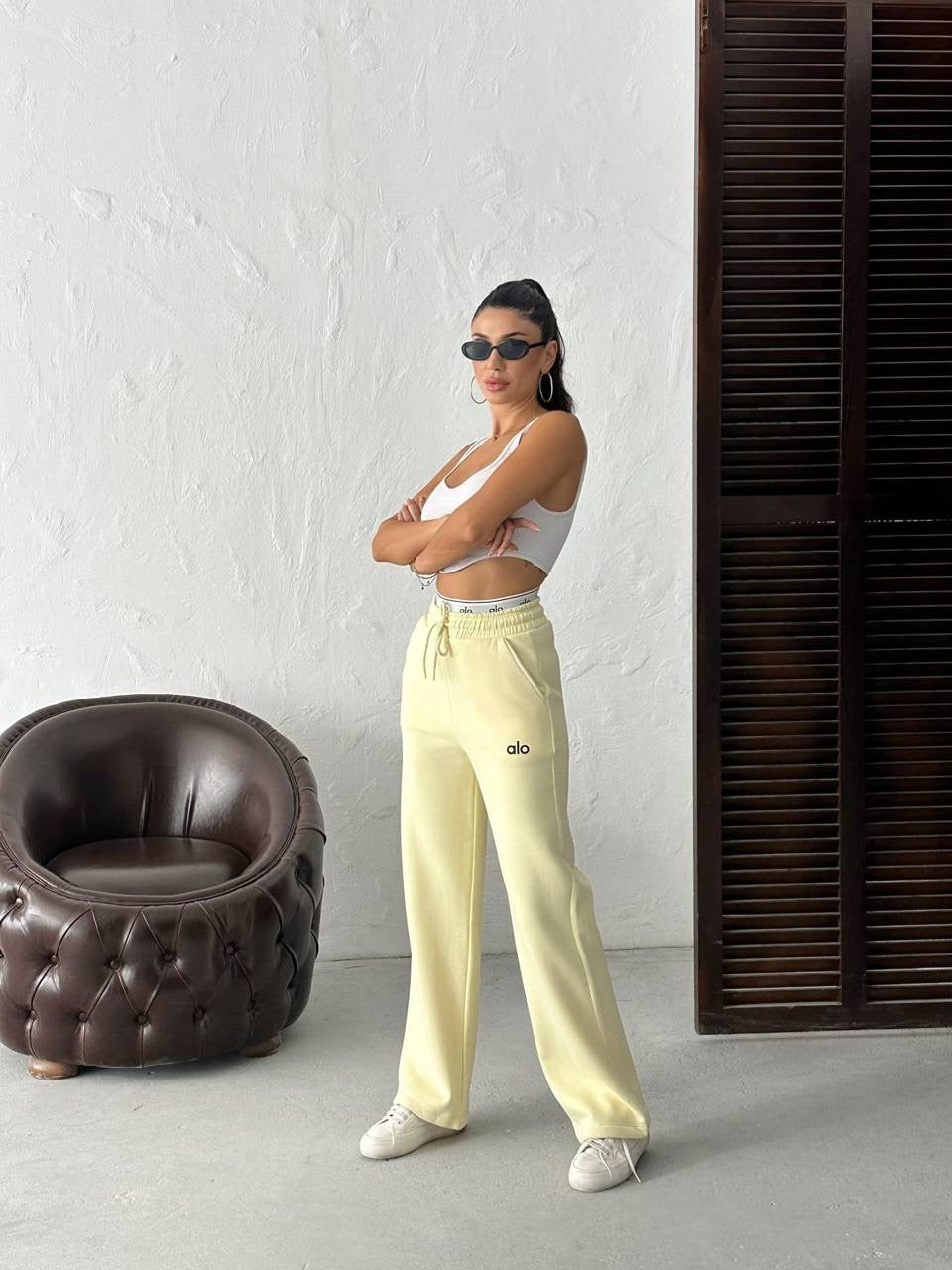 بنطلون اصفر فاتح ALO - KP5055