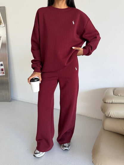 طقم بولو خمري - KP1382