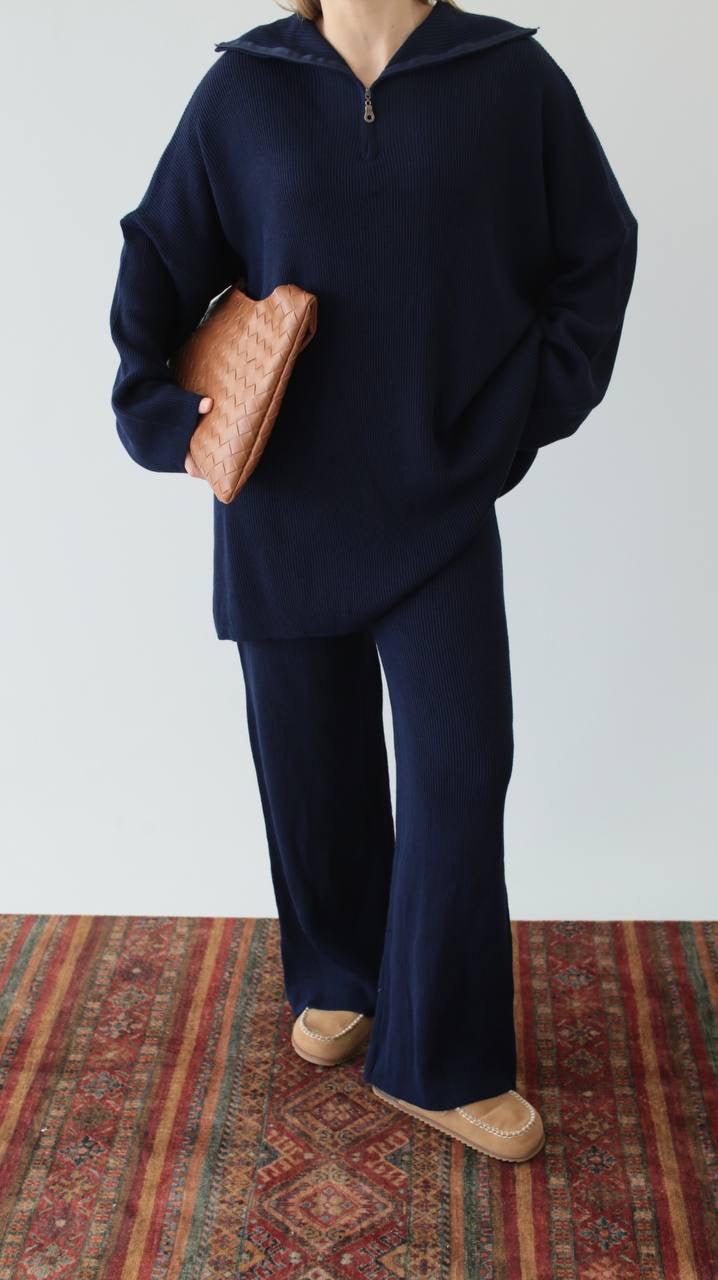 طقم كحلي بسحاب - KP1436