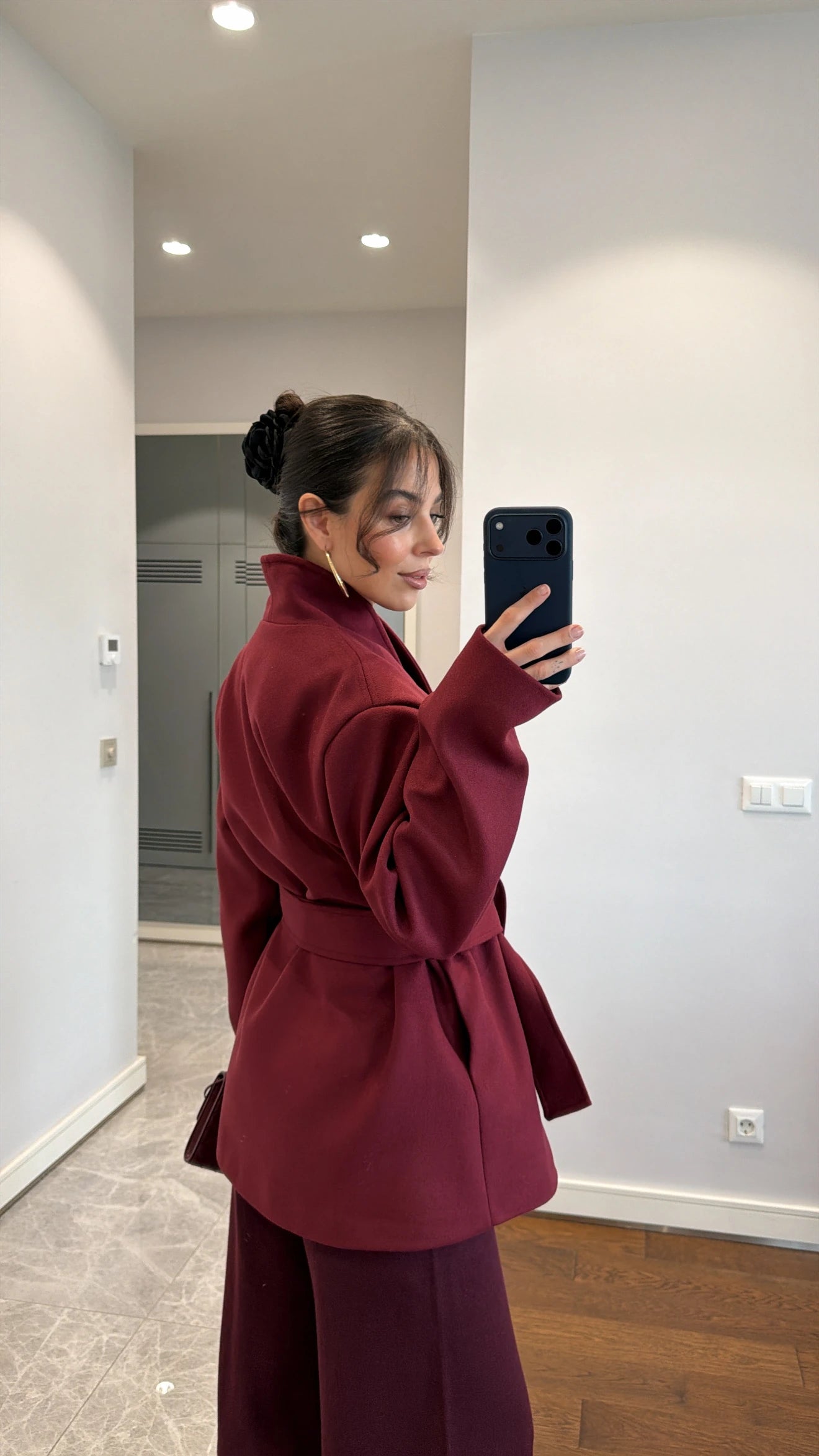 جكيت ربط خمري - KP7092