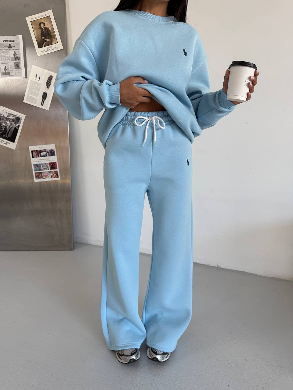 طقم بولو ازرق - KP1382